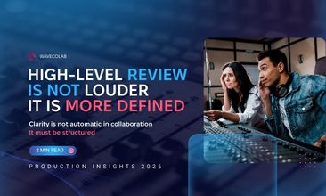 Music producer comparing demo and final master versions of a track